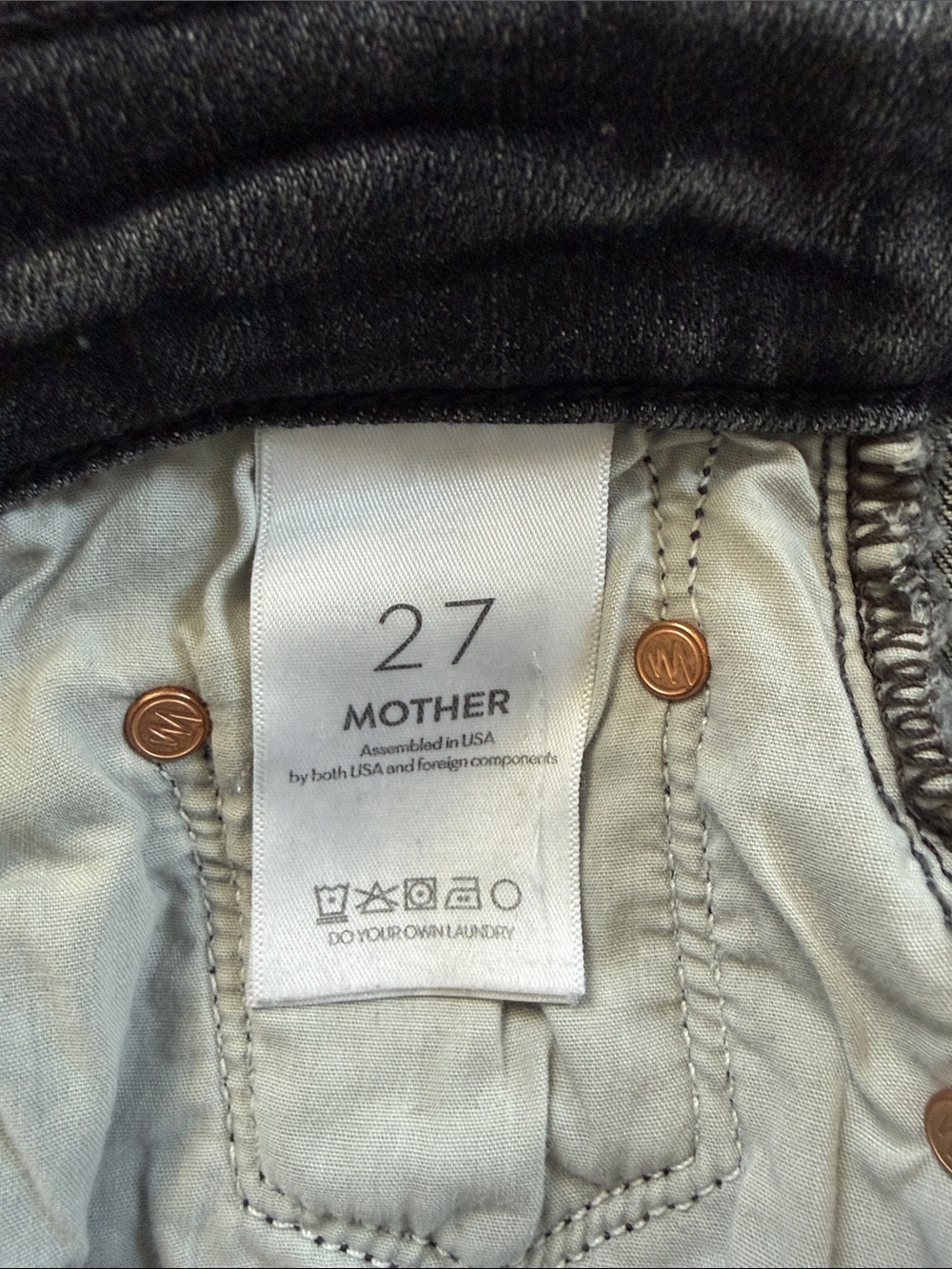 MOTHER “The Insider Crop Step Fray” Save Your Soul Jeans Size 27 - Picture 11 of 16